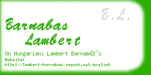 barnabas lambert business card